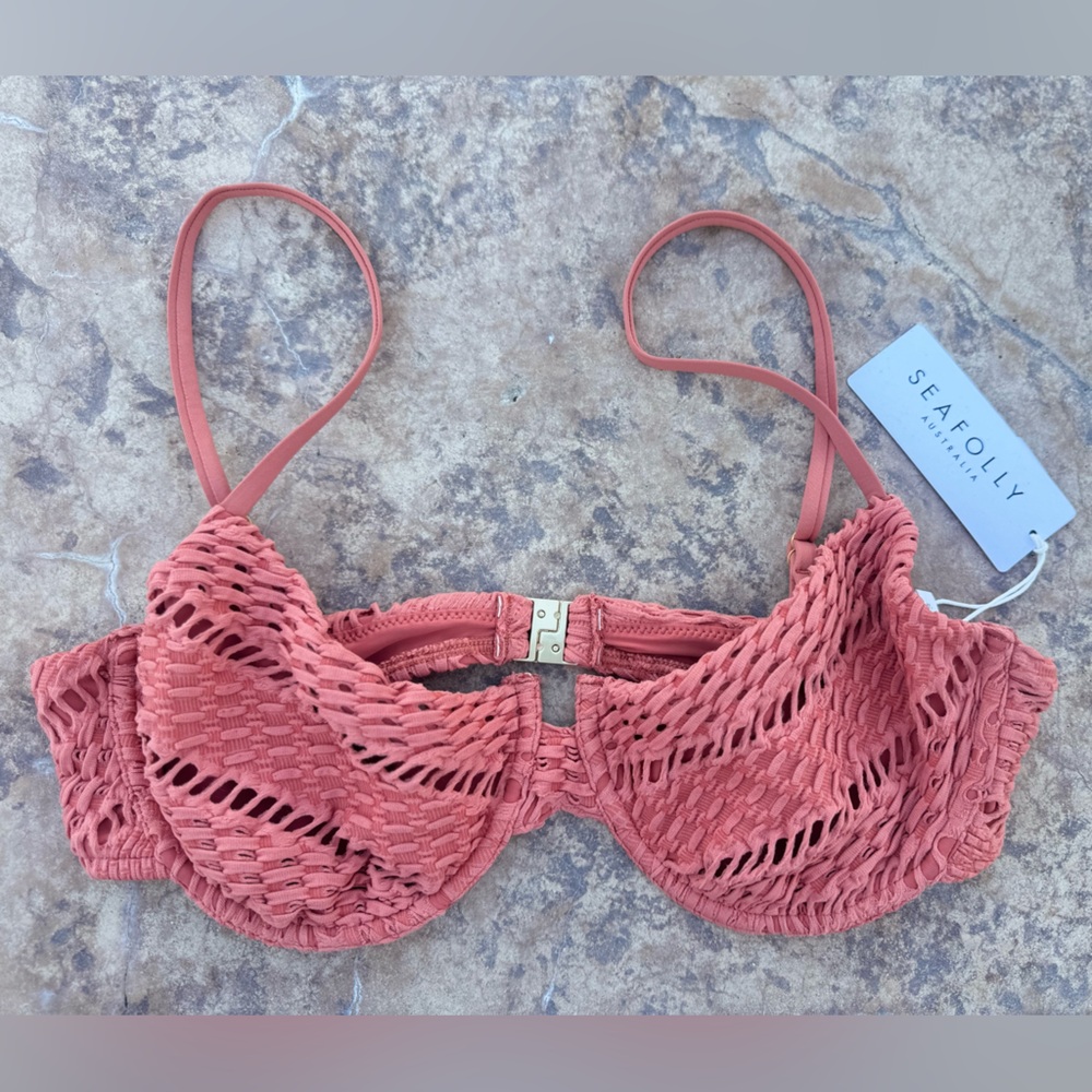 Seafolly Terracotta Bikini Top brand new with tags size 14